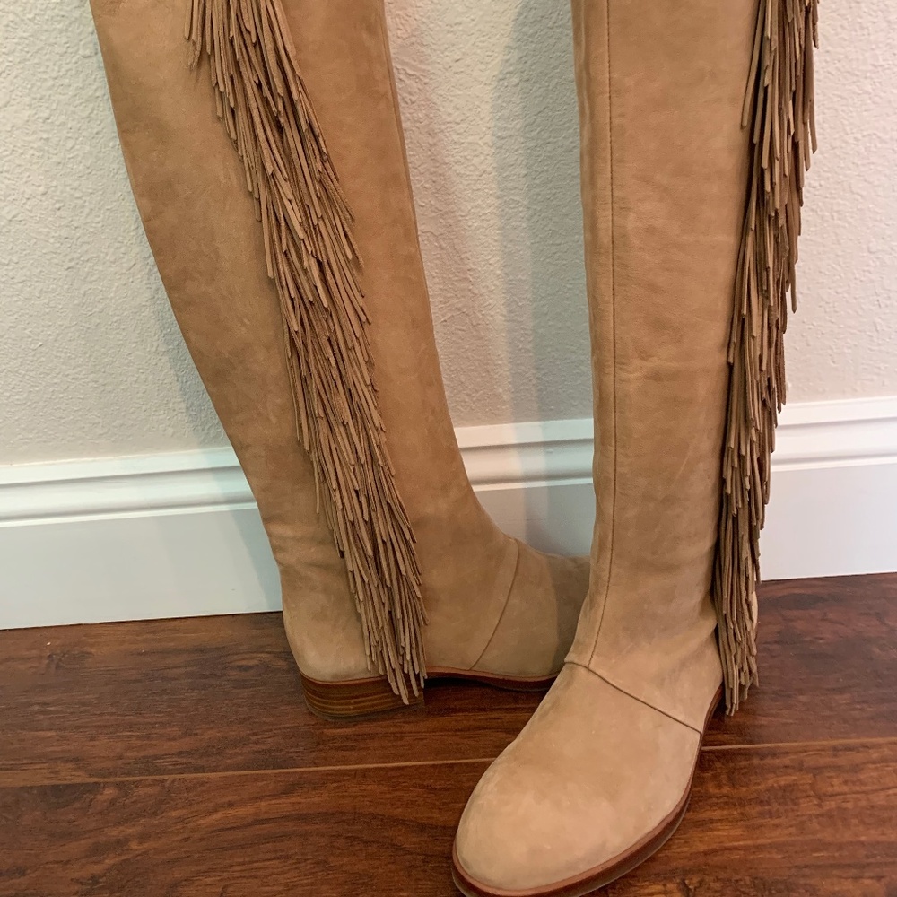 Sam Edelman Josephine Fringe Boots, 7.5